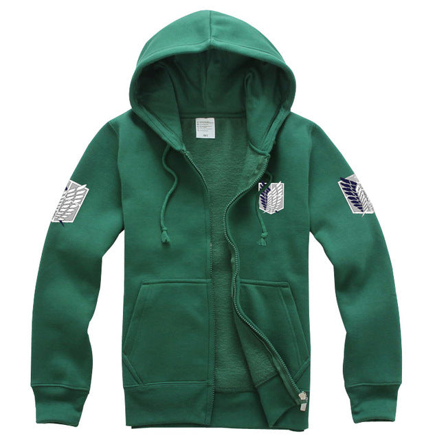 Novedan Anime Attack On Titan Cosplay Costumes Hoodie Green Black