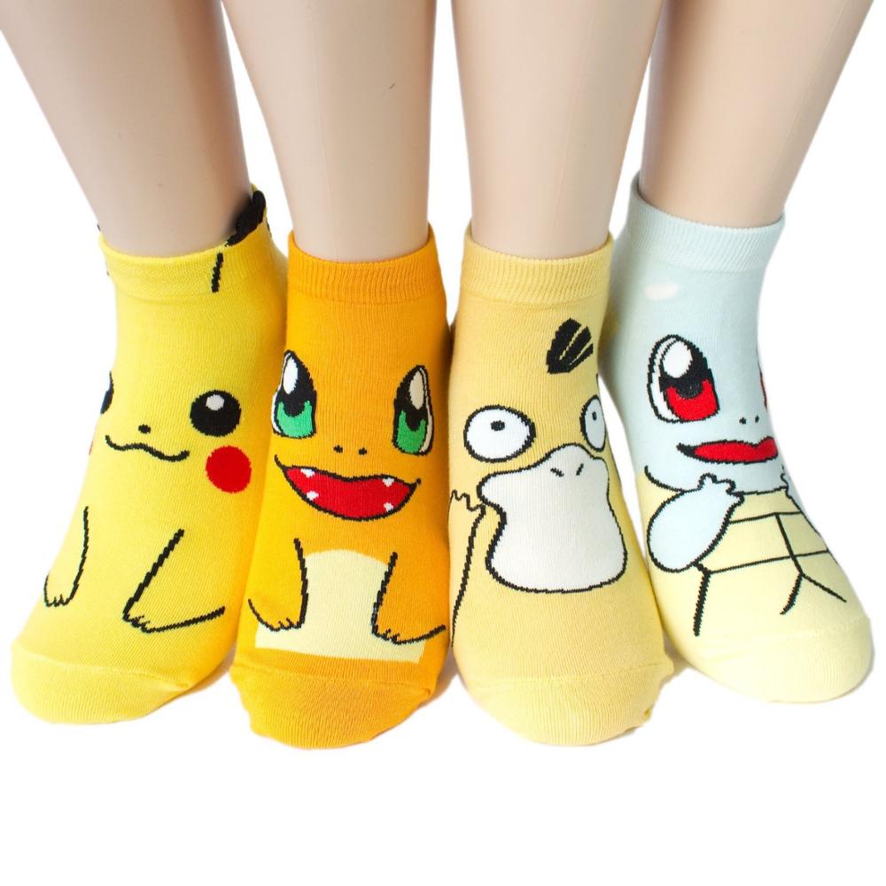 Anime Pokemon Pikachu Charmander Psyduck Squirtle Casual socks 3D prin –  Club Surge Toys