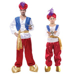 Kids Lampada Aladdin Clothing Boys Prince Clothes Arabia Men Aladdin Costume Jasmine MV Cosplay Outfits Anime Arabian Lamp