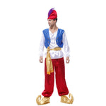 Kids Lampada Aladdin Clothing Boys Prince Clothes Arabia Men Aladdin Costume Jasmine MV Cosplay Outfits Anime Arabian Lamp