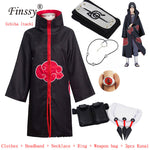 2019 Hot Sale Funny Anime Naruto Uchiha Itachi/Akatsuki Cosplay Halloween Christmas Party Costume Cloak Cape