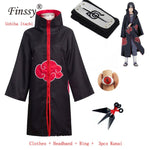 2019 Hot Sale Funny Anime Naruto Uchiha Itachi/Akatsuki Cosplay Halloween Christmas Party Costume Cloak Cape