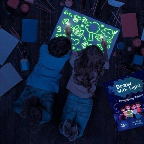New Drawing Pad 3D Magic Puzzle Board Draw with Light-fun and Developing Preschool Education Toys LEDs Lights Glow Drawing Toys