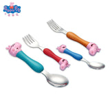 Peppa Pig Children's Tableware Spoon Fork Spoon Set Dining Lunch George Peppa Pig Party Toys Free Delivery