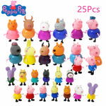 Peppa pig George Toys Dolls Set Action Figure Original Anime Toys Cartoon Family Friend Pig Party Dolls For Kids Birthday Gifts