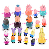 Peppa pig George Toys Dolls Set Action Figure Original Anime Toys Cartoon Family Friend Pig Party Dolls For Kids Birthday Gifts