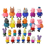 Peppa pig George Toys Dolls Set Action Figure Original Anime Toys Cartoon Family Friend Pig Party Dolls For Kids Birthday Gifts