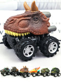 6pcs 6 styles High-quality Children's Day Gift Toy Dinosaur Model Mini Toy Car Back Of The Car Gift Truck Hobby