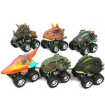 6pcs 6 styles High-quality Children's Day Gift Toy Dinosaur Model Mini Toy Car Back Of The Car Gift Truck Hobby