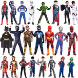 Spiderman Superman Iron Man Cosplay Costume for Boys Carnival Halloween Costume for Kids Star Wars Deadpool Thor Ant man Panther