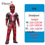 Spiderman Superman Iron Man Cosplay Costume for Boys Carnival Halloween Costume for Kids Star Wars Deadpool Thor Ant man Panther