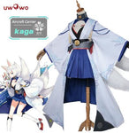 UWOWO Kaga Azur Lane Cosplay Anime Azur Lane Costume Kaga Fox Kimono Cosplay Costume Women