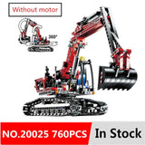 720pcs 2in1 Compatible Brand Technic Excavator Model Building Blocks Brick Without Motors Set City Kids Toys for children Gift