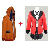 Anime Kakegurui Cosplay Figure Yomotsuki runa Cosplay Costume JK School Girls Uniform Hoodie Halloween Dress for Women