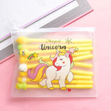 10pcs Cute Gel Pens Set with Kawaii Pencil Case Colorful Writing Gel-ink Pens Cartoon Pen School Stationary Kids Gifts 04272