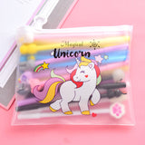 10pcs Cute Gel Pens Set with Kawaii Pencil Case Colorful Writing Gel-ink Pens Cartoon Pen School Stationary Kids Gifts 04272