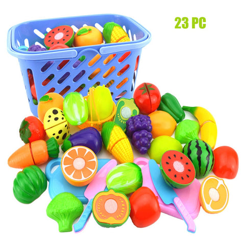 2019 Pretend Play Plastic Food Toy Cutting Fruit Vegetable Food Pretend Play Children For Children Play House Kids Birthday Gift