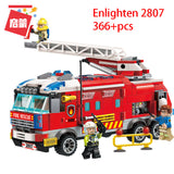 KAZI 8051Fire Station 774pcs Truck Helicopter Firefighter Building Block Fire Fighting Legoing City Bricks Toys For Children