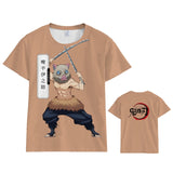 Coshome Anime Demon Slayer Kimetsu no Yaiba Cosplay  Tanjiro Kamado T-shirt Men Women Costume Short Sleeve Summer Tees Tops