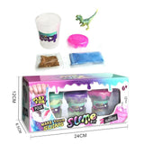 New Glitter Shake Slime Make Kit Filler Powder Soft Clay for Supplies Water Shake Putty Set Dinasour Antistress Kids Toys