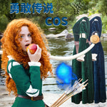 Brave Merida Dresses Princess Merida Cosplay Costume Lady Cartoon Anime Dress Uniform Merida wig Fashion girl lolita dress