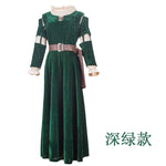 Brave Merida Dresses Princess Merida Cosplay Costume Lady Cartoon Anime Dress Uniform Merida wig Fashion girl lolita dress