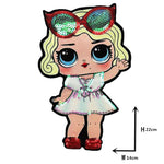 Cartoon patches Women Fashion LoL doll Girls Lovely  Fashion boy doll embroidery patch DIY Garment Decoration Sequins Cloth