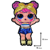 Cartoon patches Women Fashion LoL doll Girls Lovely  Fashion boy doll embroidery patch DIY Garment Decoration Sequins Cloth