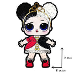 Cartoon patches Women Fashion LoL doll Girls Lovely  Fashion boy doll embroidery patch DIY Garment Decoration Sequins Cloth