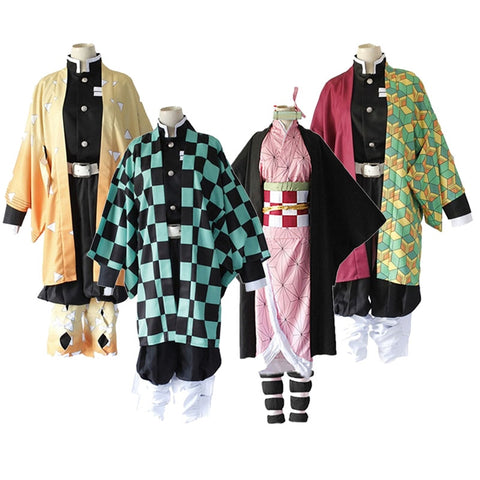 Anime Demon Slayer Cosplay Costume Kimetsu no Yaiba Kamado Tanjirou Kamado Nezuko Agatsuma Zenitsu Tomioka Giyuu Cosplay Costume