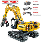 720pcs 2in1 Compatible Brand Technic Excavator Model Building Blocks Brick Without Motors Set City Kids Toys for children Gift