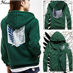 Novedan Anime Attack On Titan Cosplay Costumes Hoodie Green Black Scouting Legion Hooded Jacket For Women Men