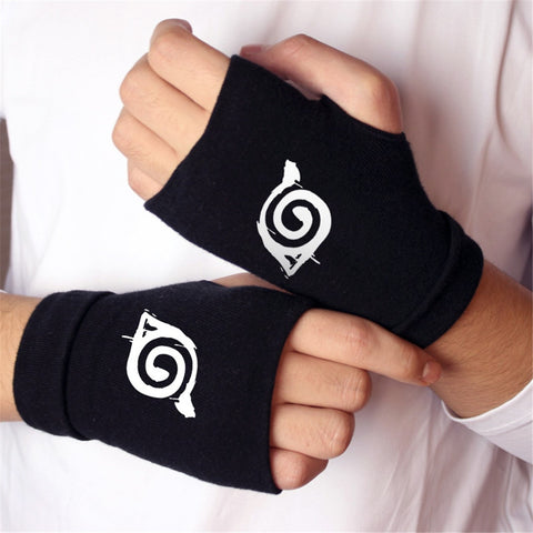 Anime NARUTO Sharingan Uchiha Itachi Cosplay Props Gloves Cotton Warm Half Finger Mittens Kids Adults Cosplay Accessories Toy