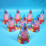 Peppa Pig Birthday Party Sets Anime Figure Party Decoration Supplies Cup Hat Spoon Activity Event Kids Birthday Gifts 2P28