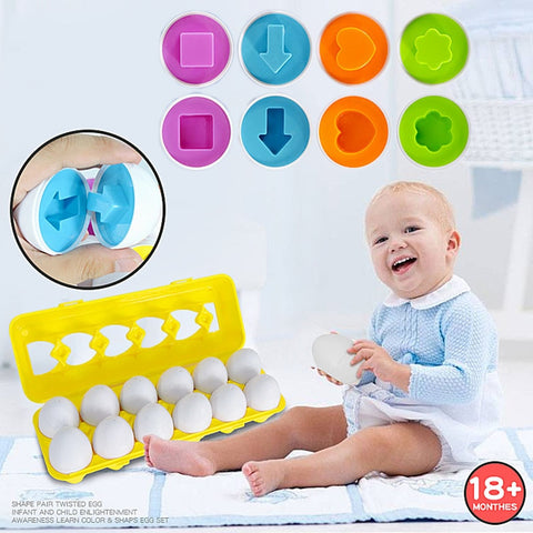 1Pcs Random Color Matching Egg Toy Children Educational Color & Shape Recognition Skills Learning Toy for Toddler