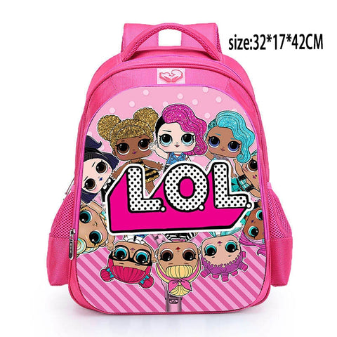 LOL dolls SURPRISE mochila bag Children's School Cute Bag plecak 3d Bag Cartoon Print Cute Anime kids Backpack Kindergarten