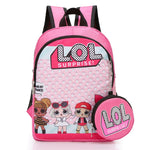 LOL dolls SURPRISE mochila bag Children's School Cute Bag plecak 3d Bag Cartoon Print Cute Anime kids Backpack Kindergarten