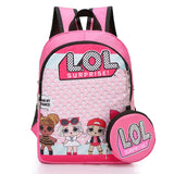 LOL dolls SURPRISE mochila bag Children's School Cute Bag plecak 3d Bag Cartoon Print Cute Anime kids Backpack Kindergarten