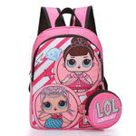 LOL dolls SURPRISE mochila bag Children's School Cute Bag plecak 3d Bag Cartoon Print Cute Anime kids Backpack Kindergarten