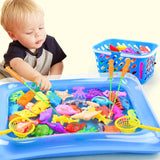 Children's 14pcs/Set Magnetic Fishing Parent-child interactive Toys Game Kids 1 Rod 1 net 12 3D Fish Baby Bath Toys outdoor toy