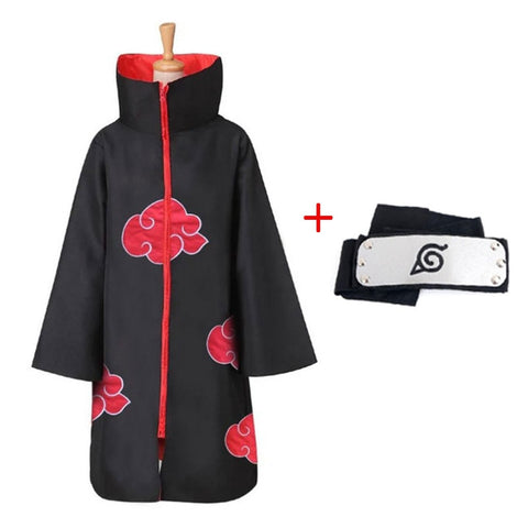 Hot Sale COS Anime  Naruto Akatsuki /Uchiha Itachi Cosplay Halloween Christmas Party Costume Cloak Cape Role Playing Accessories