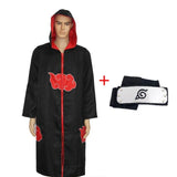 Hot Sale COS Anime  Naruto Akatsuki /Uchiha Itachi Cosplay Halloween Christmas Party Costume Cloak Cape Role Playing Accessories