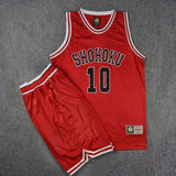 Cosplay Anime Slam Dunk Shohoku Basketball Sakuragi Hanamichi Cosplay Uniform Jersey Slam Dunk NO.10 Power Forward Clothes Sport