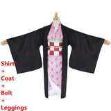 Anime Demon Slayer: Kimetsu no Yaiba Cosplay Costume Kamado Nezuko Kimono Dress Hoodies Sweatshirt Uniform Hair Wigs Women Girl