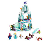 316pcs Dream Princess Castle Elsa Ice Castle Princess Anna Set Model Building Blocks Gifts Toys Compatible Legoinglys Friends