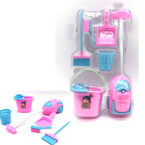 2019The latest fashion barbies princess doll cleaning home cleaning set doll accessories children simulation mini furniture toys