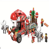 2019 New Christmas Sets Village Train Hot Air Balloon Compatible With Legoinglys Model Building Blocks Bricks Toys Gift No Box