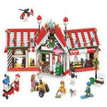 2019 New Christmas Sets Village Train Hot Air Balloon Compatible With Legoinglys Model Building Blocks Bricks Toys Gift No Box