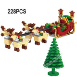 2019 New Christmas Sets Village Train Hot Air Balloon Compatible With Legoinglys Model Building Blocks Bricks Toys Gift No Box