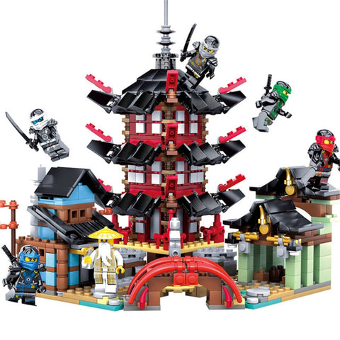 new Ninja legoing Temple 737+pcs DIY Building Block Sets educational Toys for Children Compatible  ninjagoes